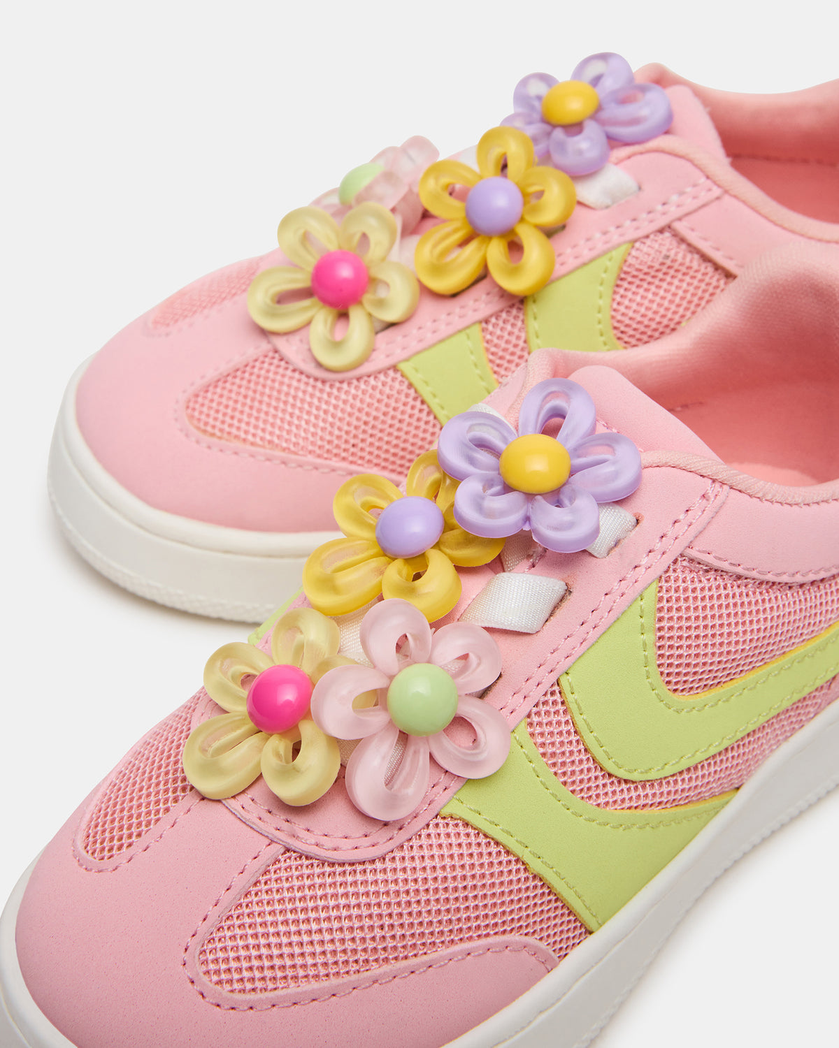 Toddlers' JERSEY Lime/Pink Low-Top Platform Girls' Sneaker | Steve Madden Smart Buy