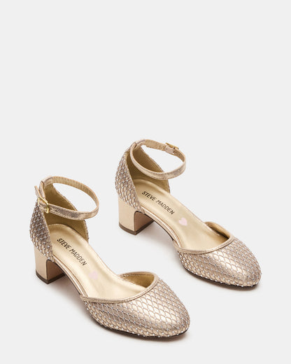 Kids' PRETTYY Gold Girls' Block Heel | Steve Madden Best Seller
