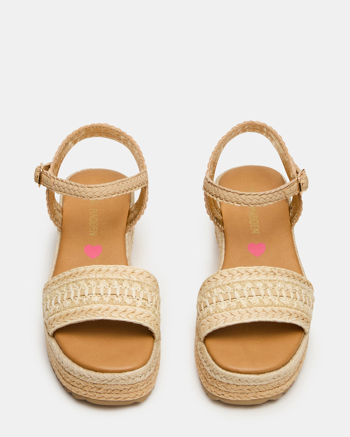 Kids' KIKO Natural Platform Raffia Wedge Girls' Sandal | Steve Madden Value