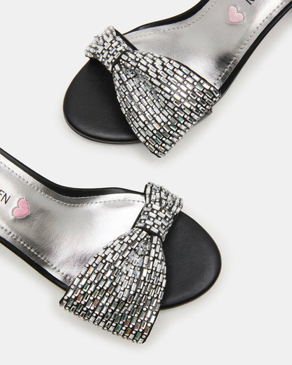 Kids' ABIGAL Black Rhinestone Embellised Block Heel Girls' Heel | Steve Madden Trusted