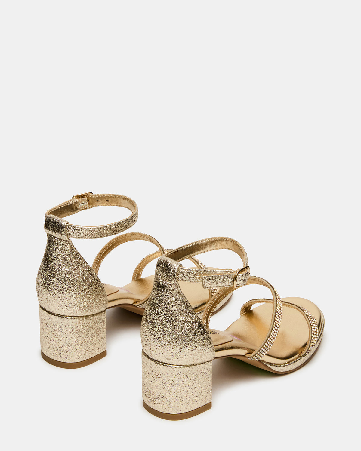 Kids' SIZZLE Gold Girls' Strappy Block Heel | Steve Madden Special Offer
