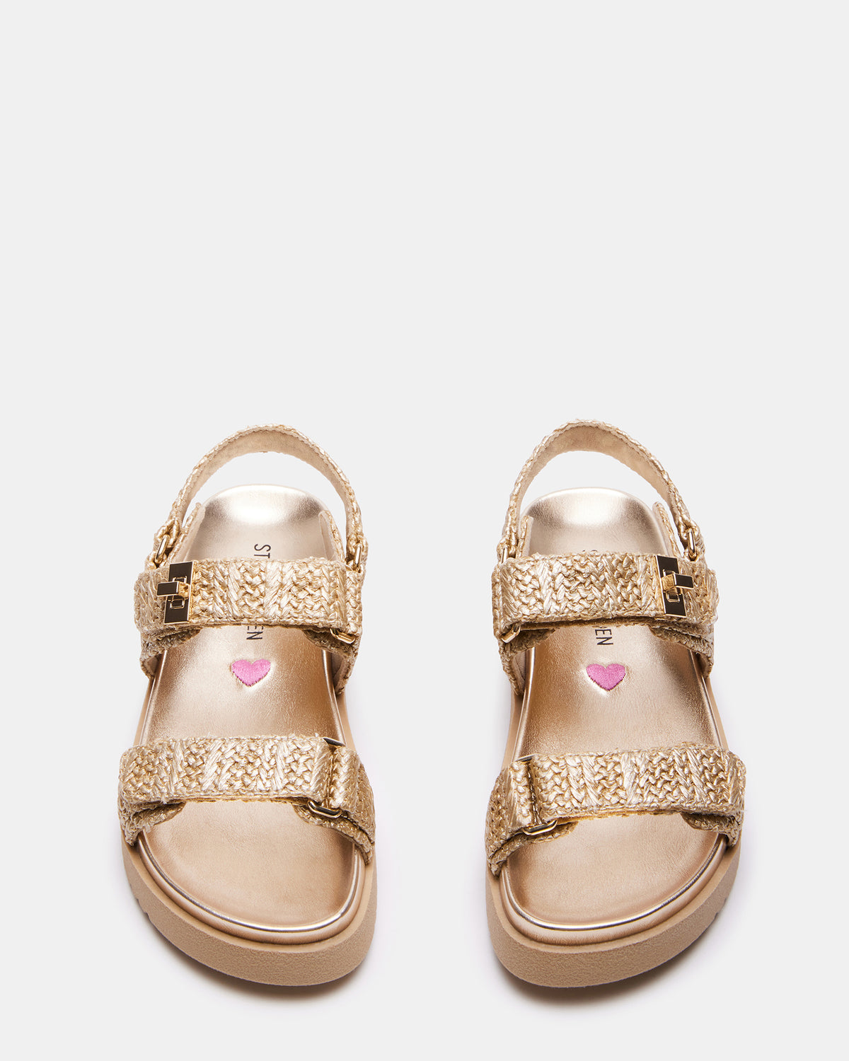 Kids' MONA Gold Multi Girls' Flatform Sandal | Steve Madden Deals