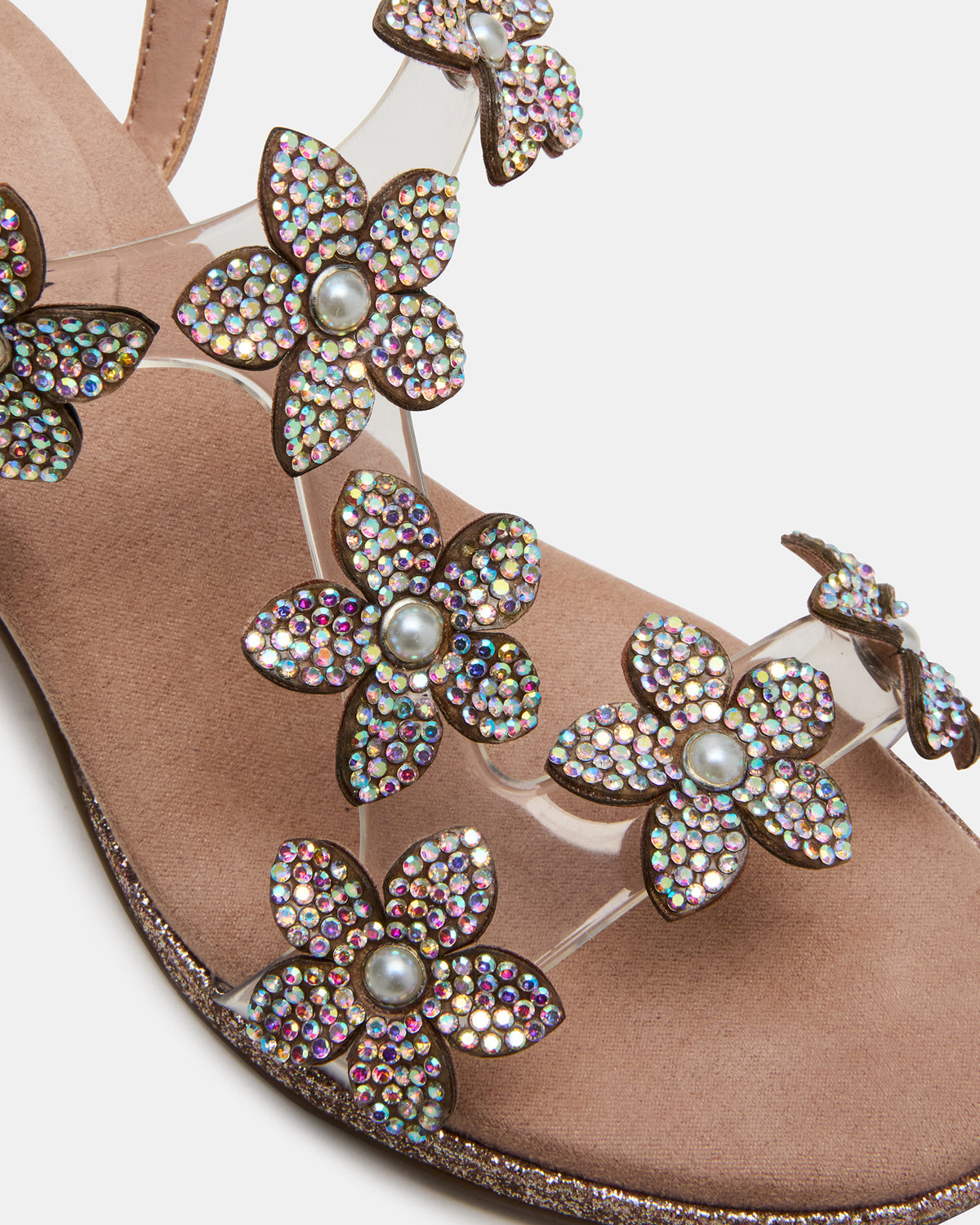 Kids' SAVVY Blush Girls' Strappy Rhinestone Block Heel | Steve Madden Sale
