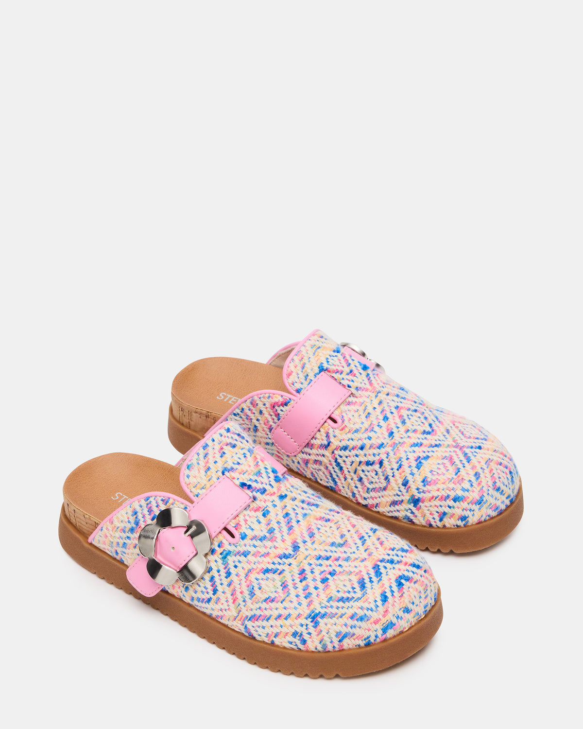 Kids' MAZIE Pink Multi Slip-On Mule Footbed Clog Girls' Flat | Steve Madden Best Price