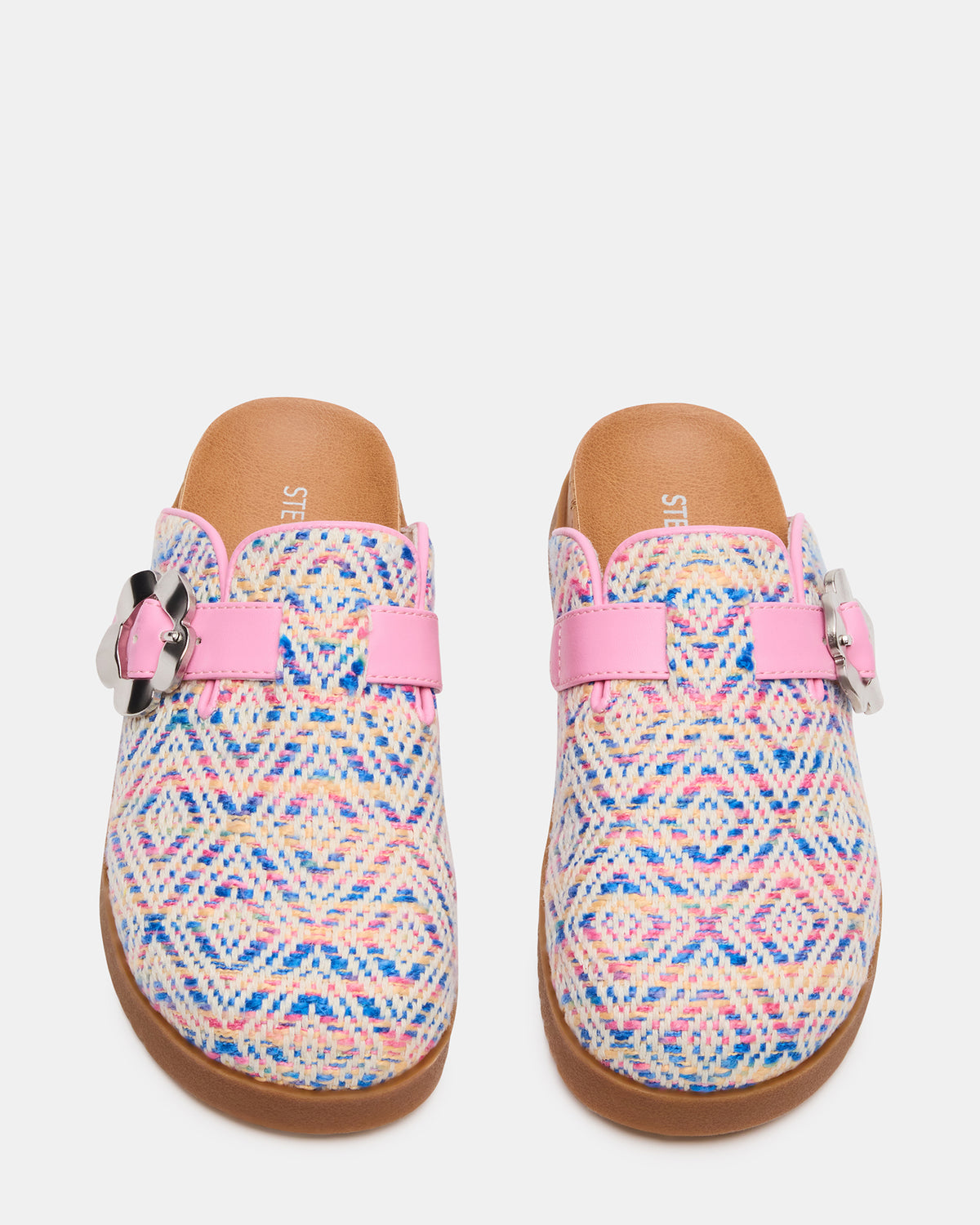 Kids' MAZIE Pink Multi Slip-On Mule Footbed Clog Girls' Flat | Steve Madden Best Price