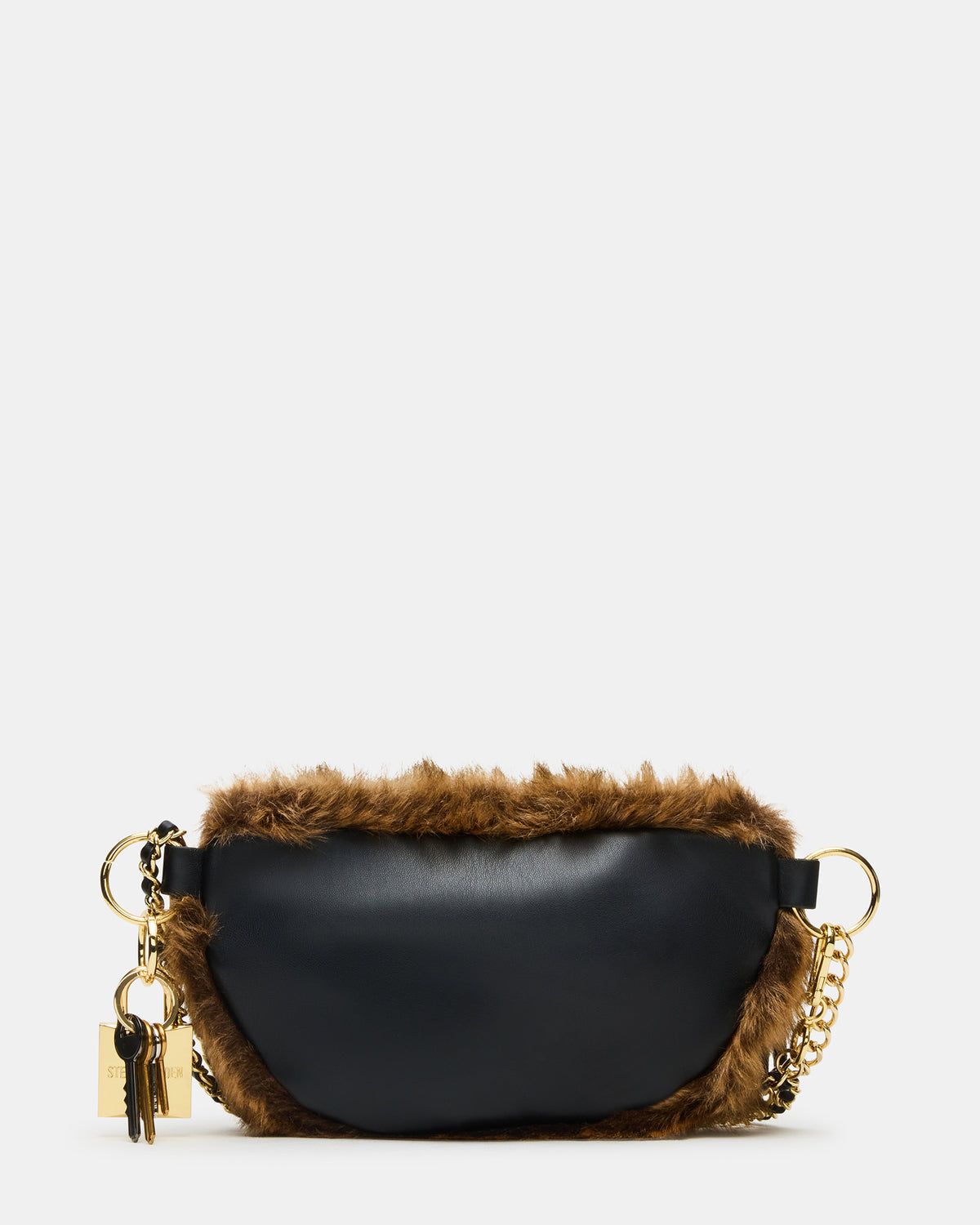 WYLDER Bag Brown Faux Fur Crossbody Women's Belt Handbag | Steve Madden Smart Buy
