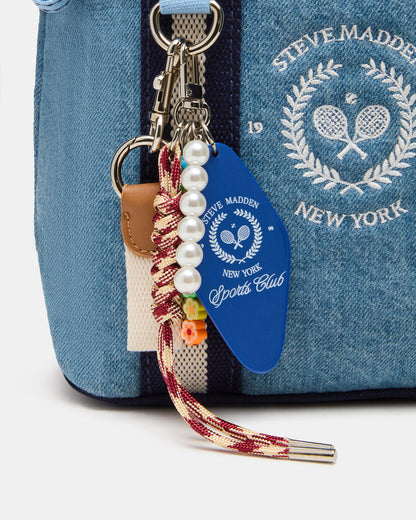 COLLEGE Bag Denim Top-Handle Crossbody Tote Handbag | Steve Madden Classic