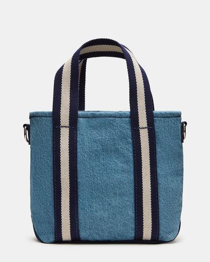 COLLEGE Bag Denim Top-Handle Crossbody Tote Handbag | Steve Madden Classic