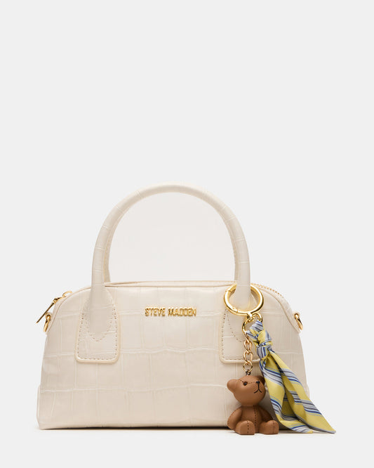 MELODIE Bag Bone Crocodile Dome Satchel Top-Handle Crossbody Handbag | Steve Madden Featured