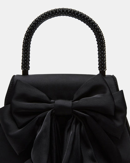 COSETTE Bag Black Satin Beaded Top-Handle Mini Handbag | Steve Madden Exclusive
