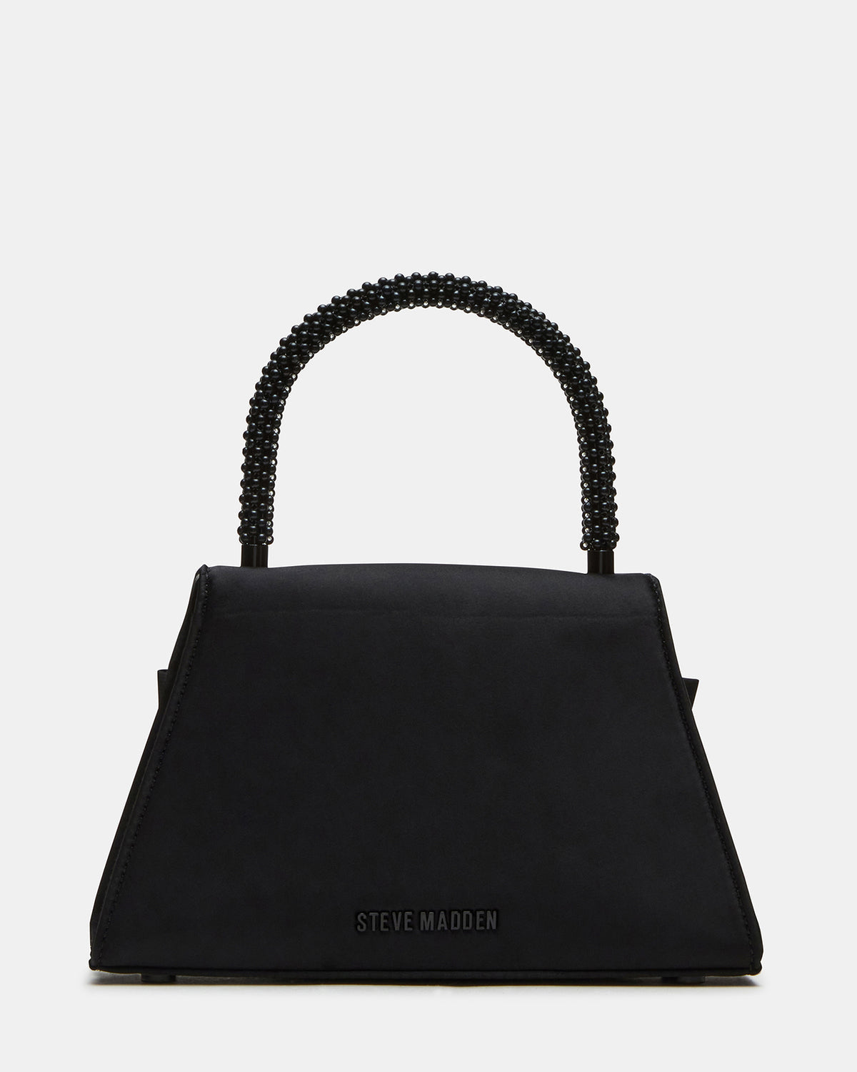 COSETTE Bag Black Satin Beaded Top-Handle Mini Handbag | Steve Madden Exclusive