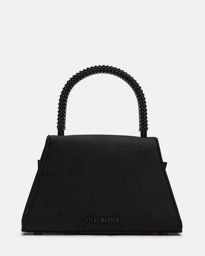COSETTE Bag Black Satin Beaded Top-Handle Mini Handbag | Steve Madden Exclusive