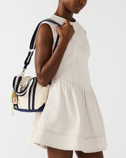 COLLEGE Bag Natural Top-Handle Canvas Crossbody Tote Handbag | Steve Madden Top Pick