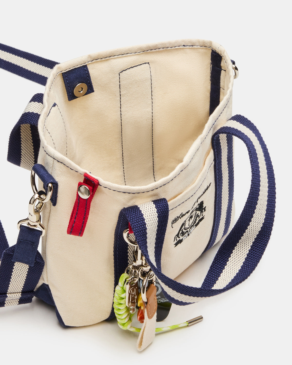 COLLEGE Bag Natural Top-Handle Canvas Crossbody Tote Handbag | Steve Madden Top Pick