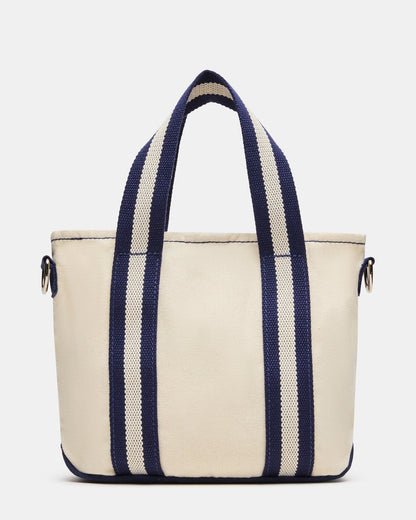 COLLEGE Bag Natural Top-Handle Canvas Crossbody Tote Handbag | Steve Madden Top Pick