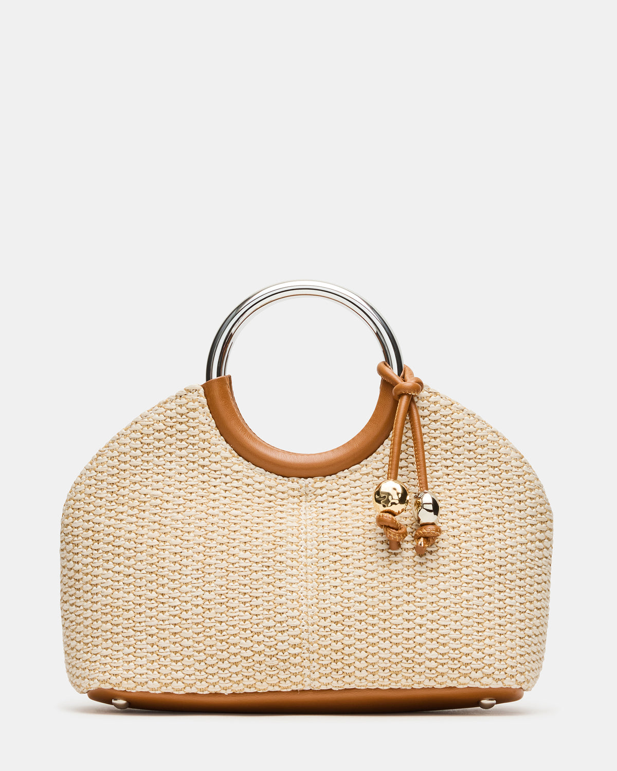 GEENA Straw Bag Light Natural Ring Top-Handle Crossbody Handbag | Steve Madden Popular