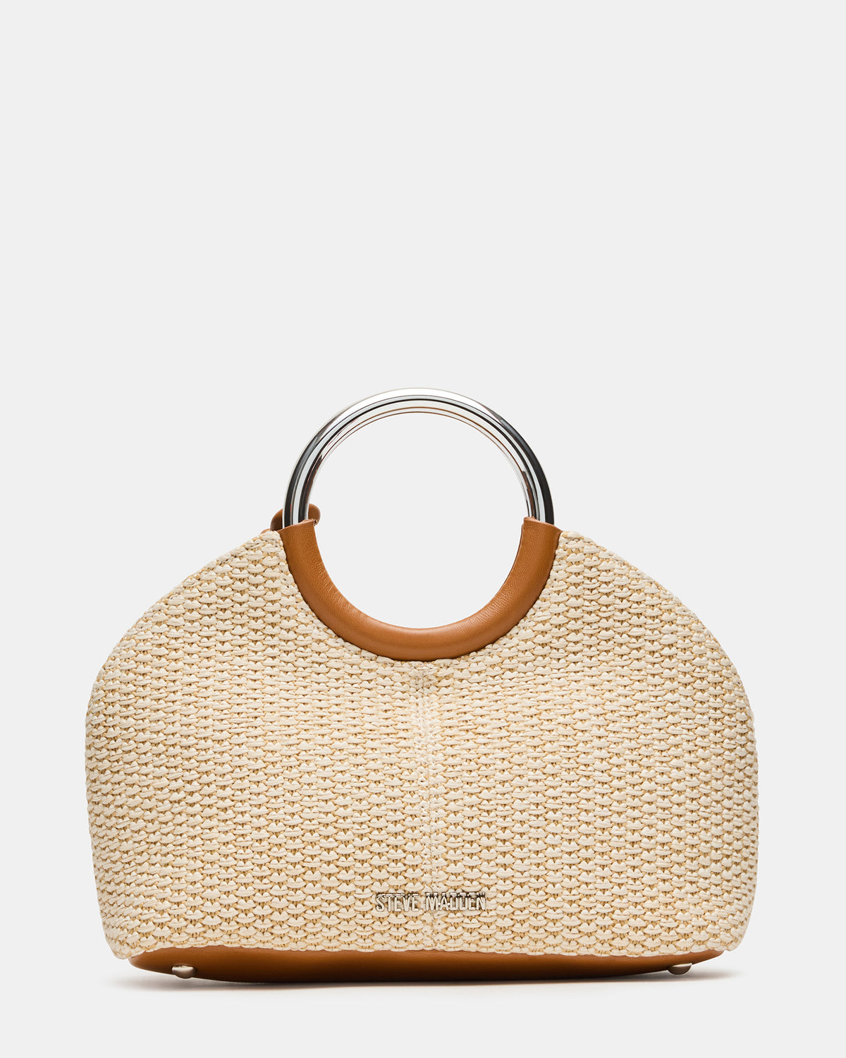 GEENA Straw Bag Light Natural Ring Top-Handle Crossbody Handbag | Steve Madden Popular
