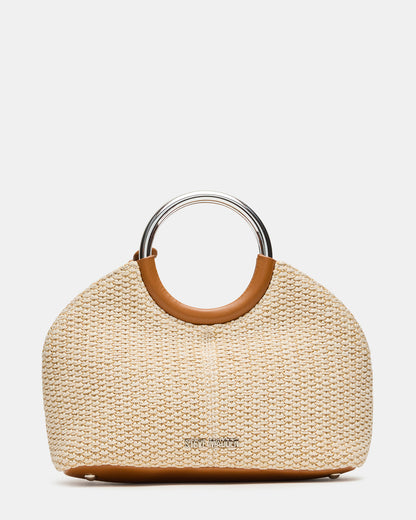 GEENA Straw Bag Light Natural Ring Top-Handle Crossbody Handbag | Steve Madden Popular