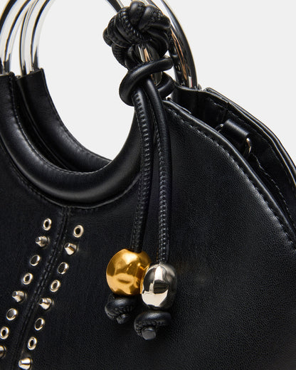 GEENA Embellished Bag Black Ring Top-Handle Crossbody Handbag | Steve Madden Trending