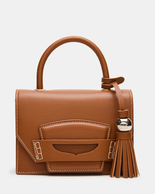PREPPY Bag Toffee Structured Top-Handle Penny Loafer Crossbody Handbag | Steve Madden Customer Favorite