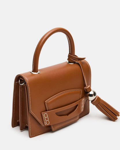 PREPPY Bag Toffee Structured Top-Handle Penny Loafer Crossbody Handbag | Steve Madden Customer Favorite