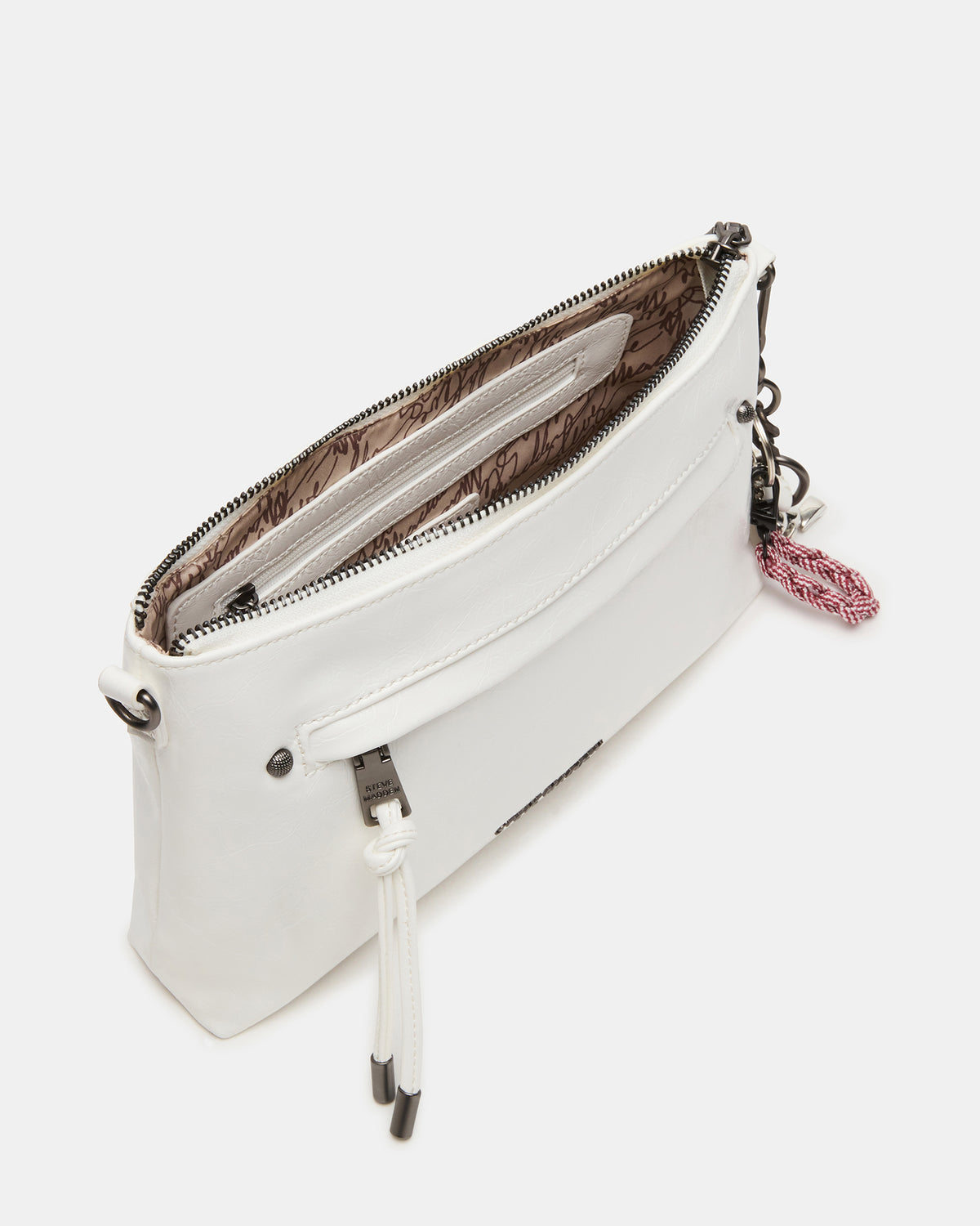 JONY Bag White Top-Zipper Crossbody Handbag | Steve Madden Great Value