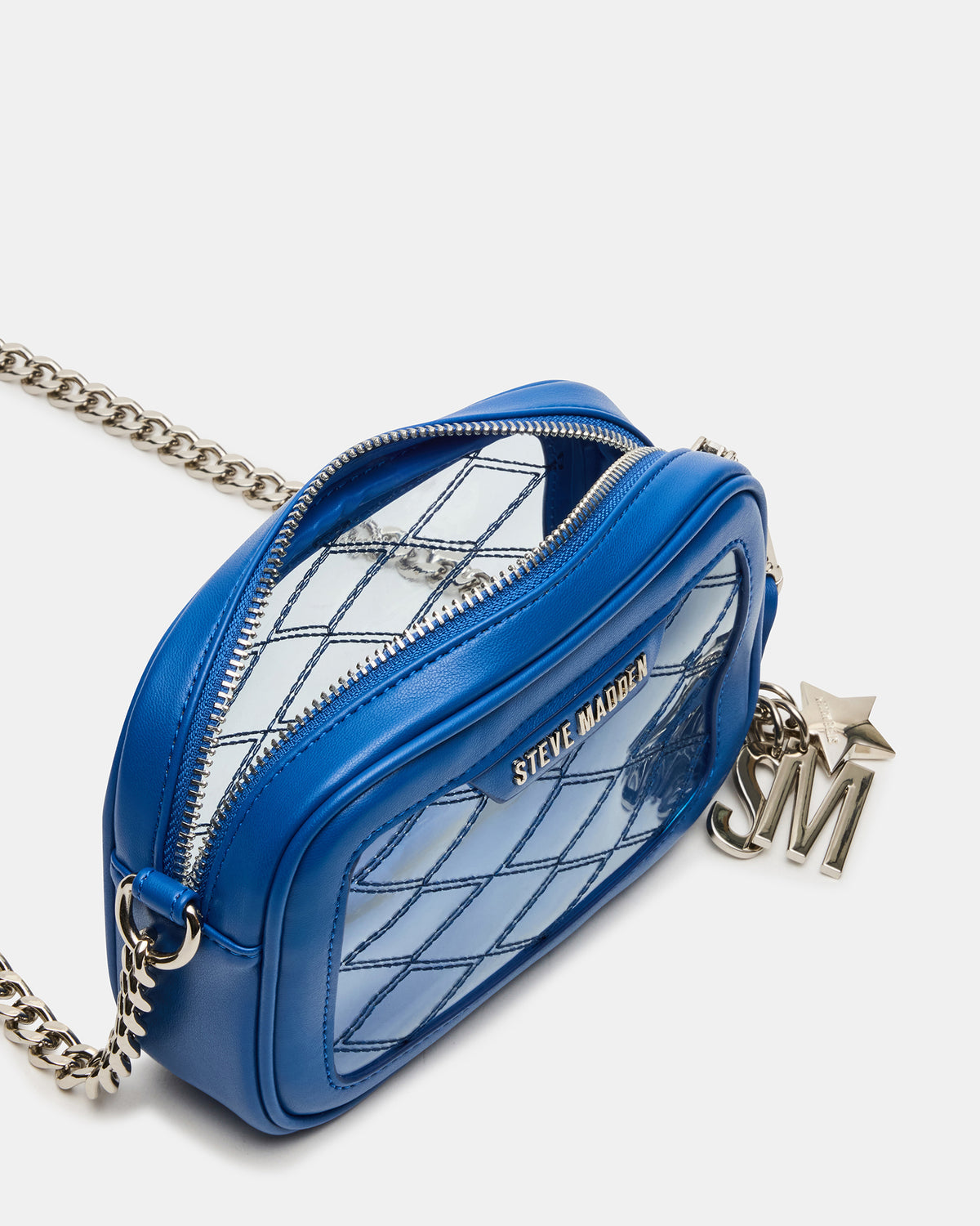 JELLY Bag Blue Clear Camera Crossbody Handbag | Steve Madden Quality