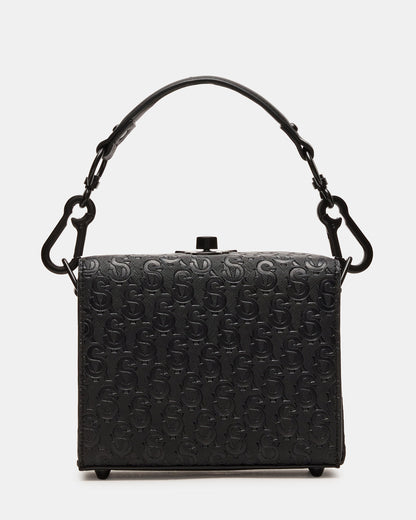NOYA Black/Black Women's Embossed Crossbody Top-Handle Box Handbag | Steve Madden Hot Sale