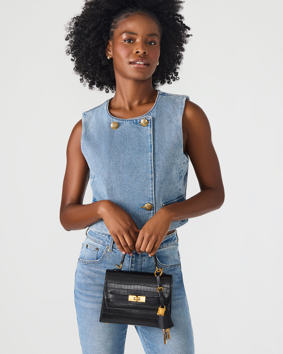 ELLOISE Bag Black Structured Mini Crossbody Handbag | Steve Madden Recommended
