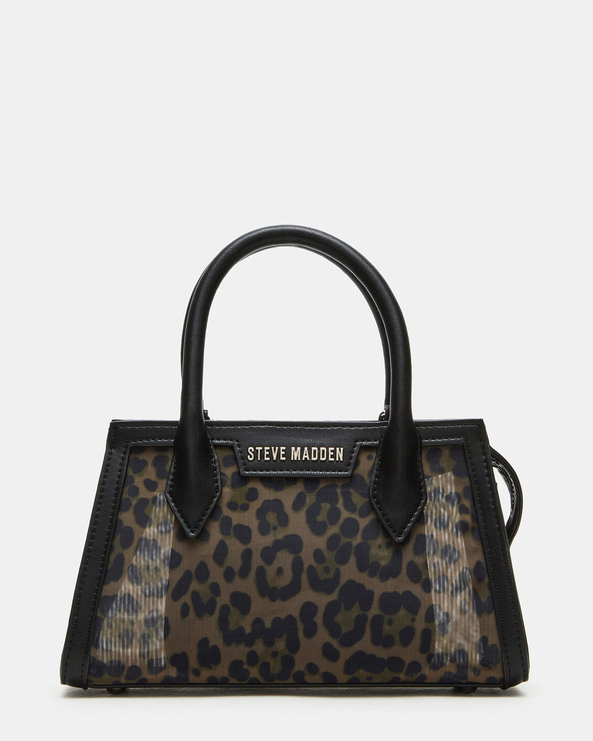 PEACHY Leopard Women's Mini Top-Handle Mesh Handbag | Steve Madden Premium