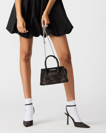 PEACHY Leopard Women's Mini Top-Handle Mesh Handbag | Steve Madden Premium
