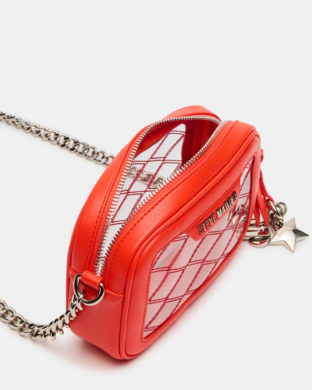 JELLY Bag Red Clear Camera Crossbody Handbag | Steve Madden Premium