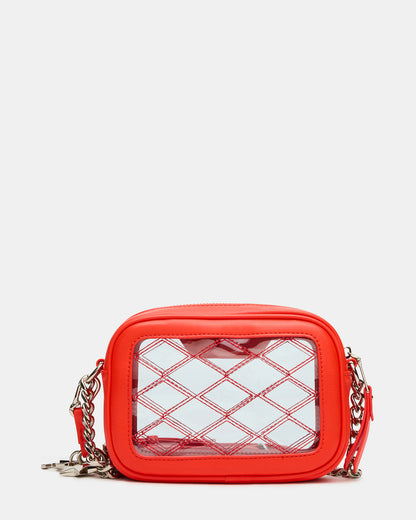 JELLY Bag Red Clear Camera Crossbody Handbag | Steve Madden Premium