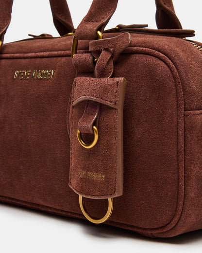MERIT Bag Chestnut Suede Top-Handle Satchel Crossbody Handbag | Steve Madden Popular