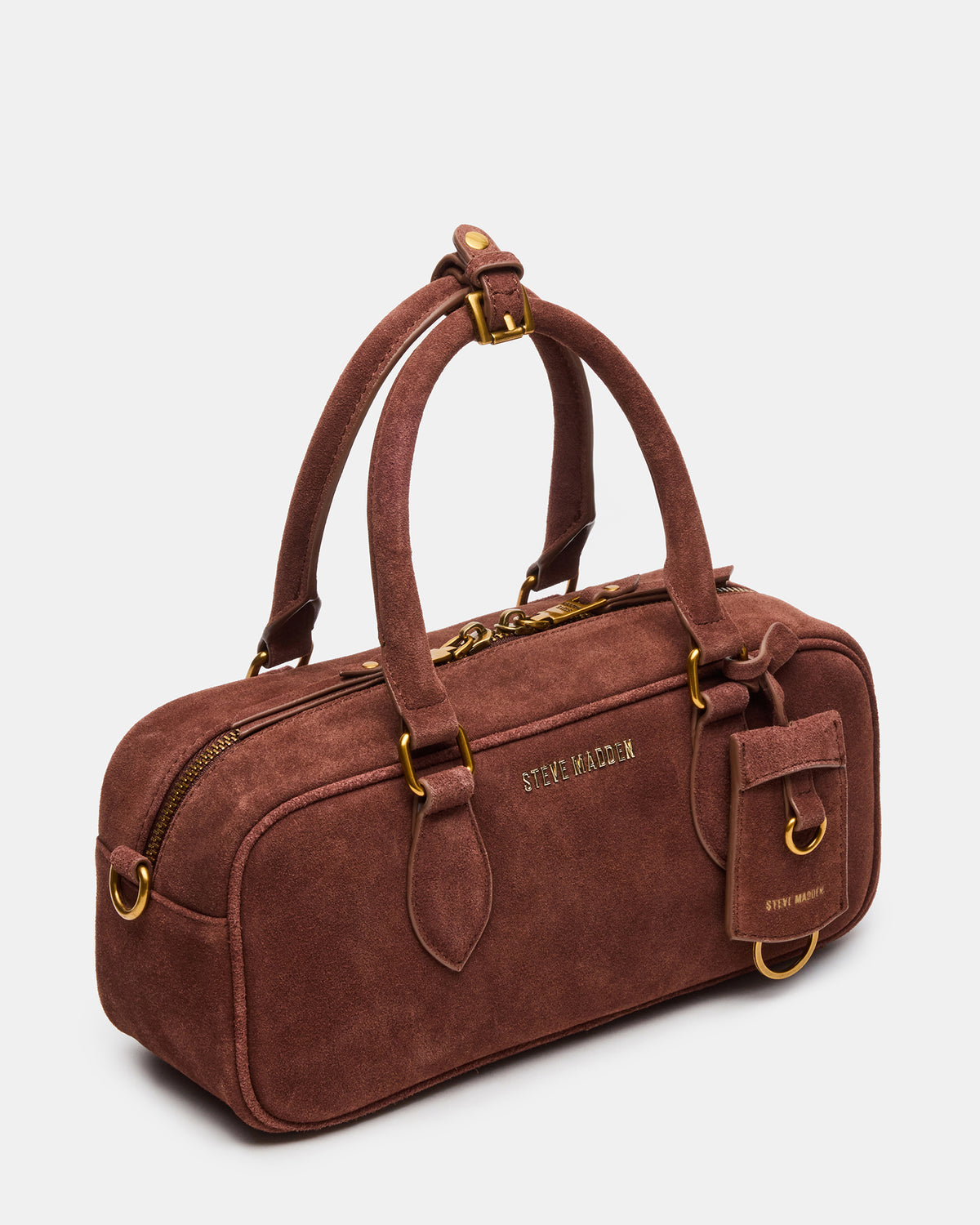 MERIT Bag Chestnut Suede Top-Handle Satchel Crossbody Handbag | Steve Madden Popular