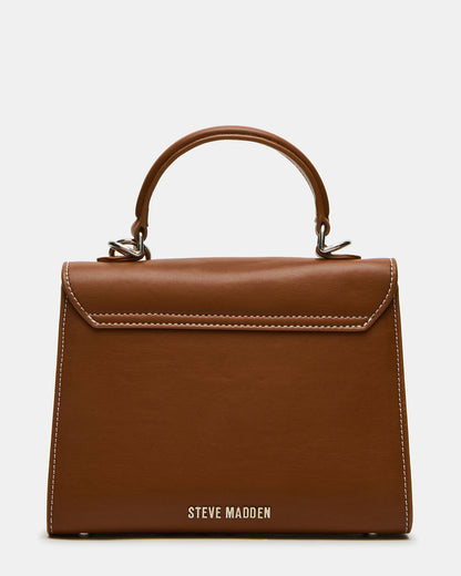 ELLOISE Bag Cognac Structured Mini Crossbody Handbag | Steve Madden Signature