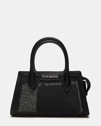 PEACHY Black Women's Mini Top-Handle Mesh Handbag | Steve Madden Customer Favorite