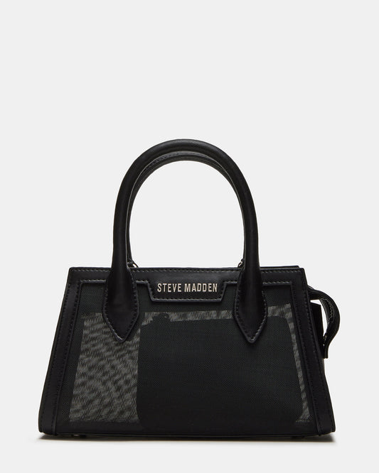 PEACHY Black Women's Mini Top-Handle Mesh Handbag | Steve Madden Customer Favorite