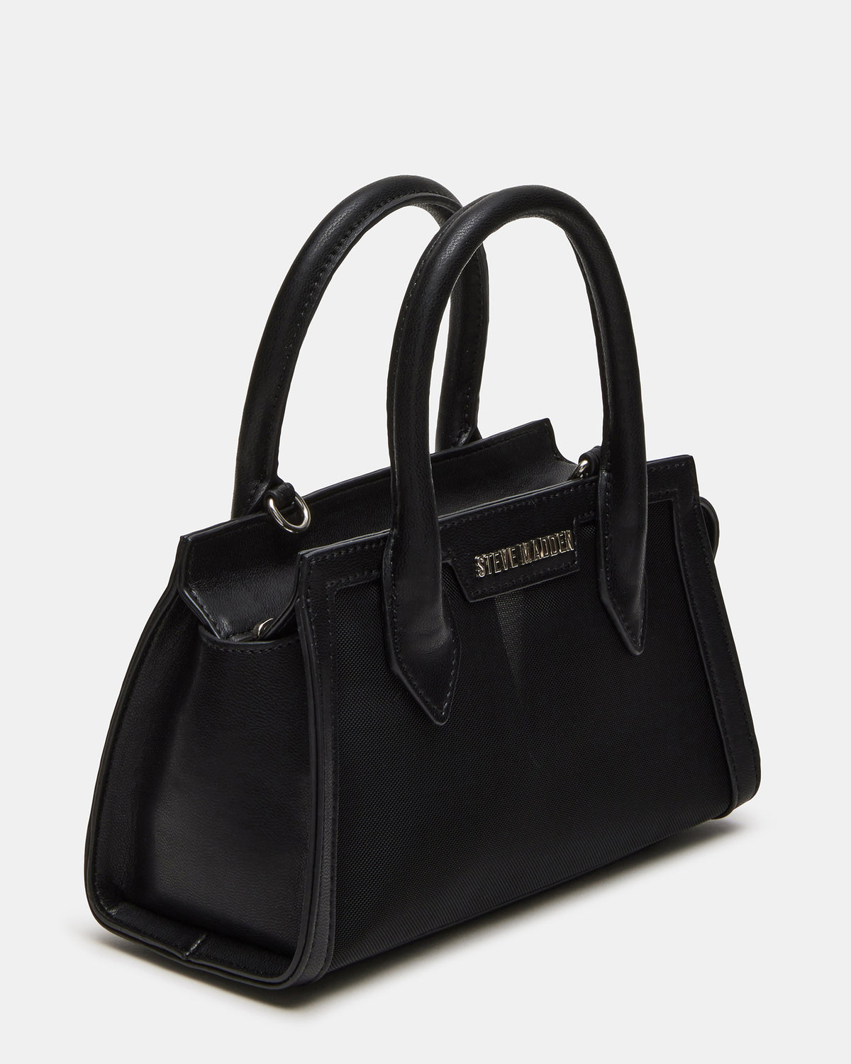 PEACHY Black Women's Mini Top-Handle Mesh Handbag | Steve Madden Customer Favorite