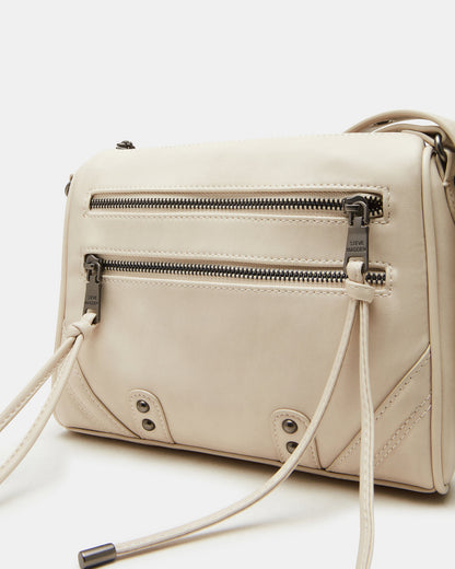 RIGBY Taupe Women's Fringe Studded Crossbody Handbag | Steve Madden Trending