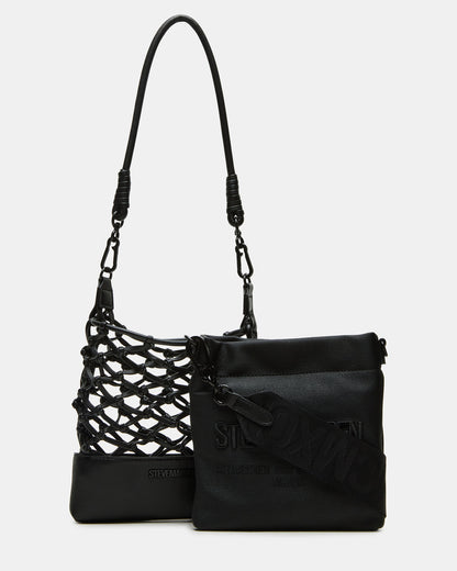 ARDA Black/Black Women's Crossbody Pouch Handbag | Steve Madden Trending