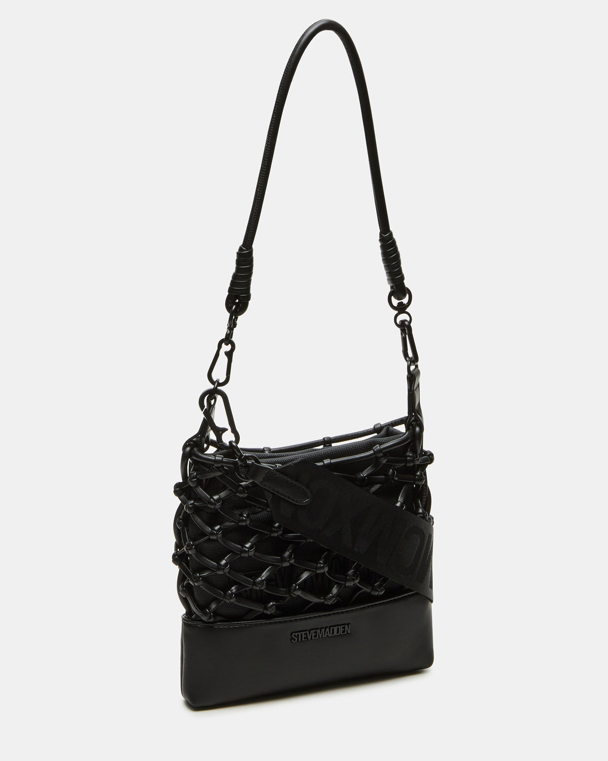 ARDA Black/Black Women's Crossbody Pouch Handbag | Steve Madden Trending