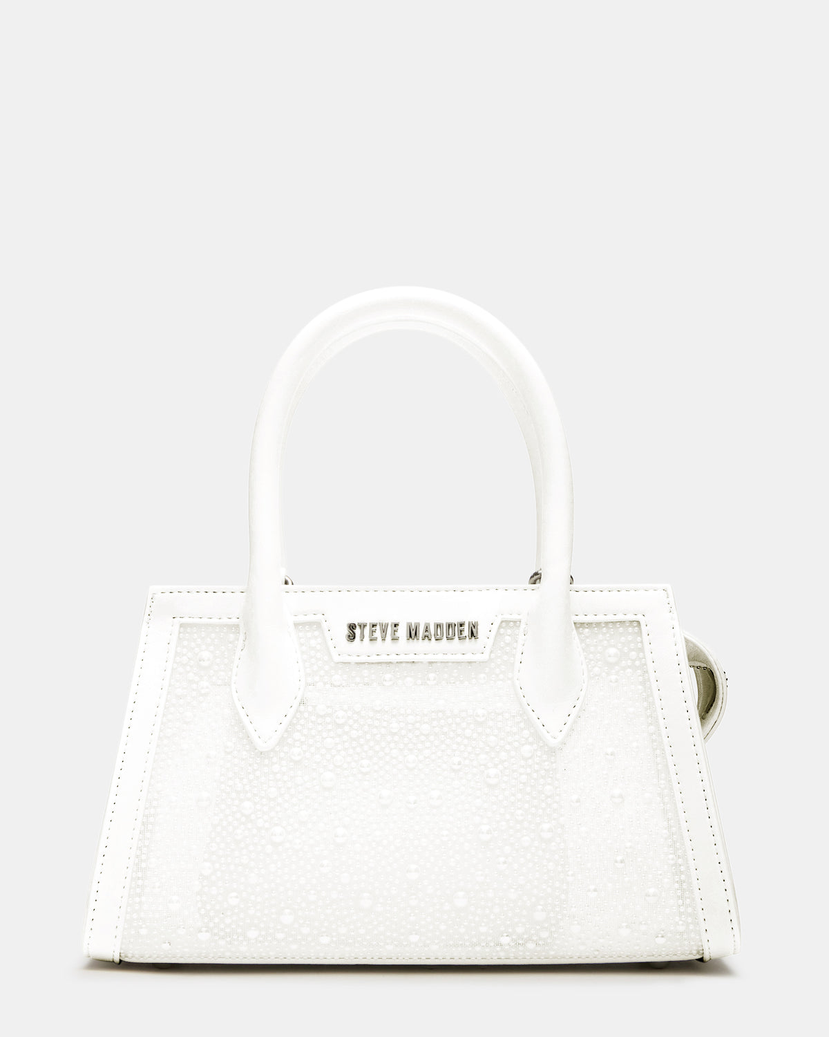 PEACH White Multi Women's Mini Top-Handle Mesh Handbag | Steve Madden Trending