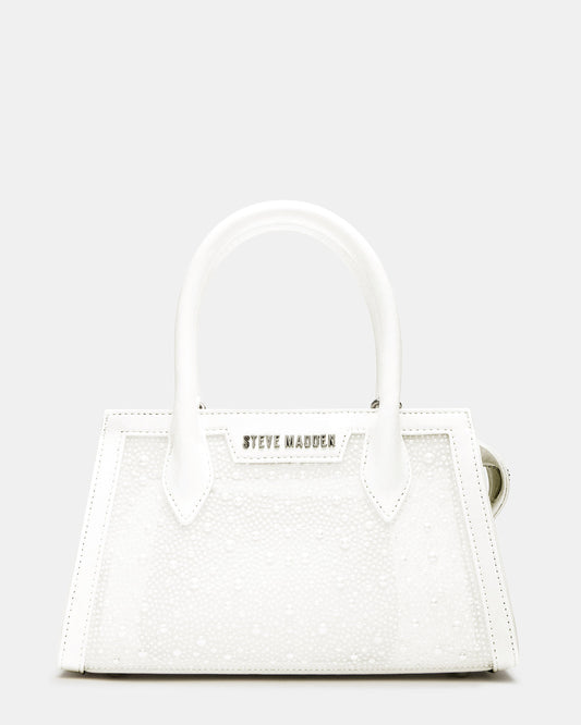 PEACH White Multi Women's Mini Top-Handle Mesh Handbag | Steve Madden Trending