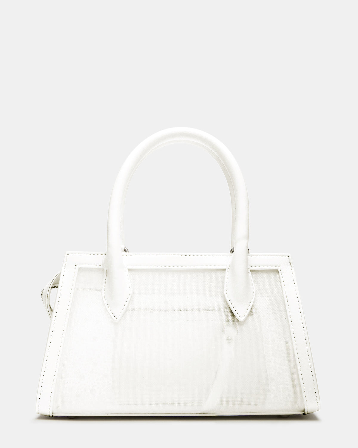PEACH White Multi Women's Mini Top-Handle Mesh Handbag | Steve Madden Trending