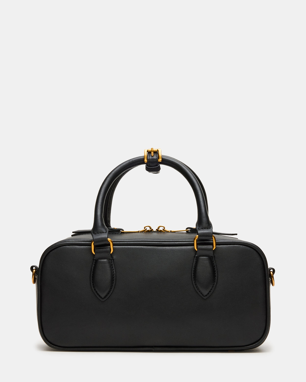 MERIT Bag Black Leather Top-Handle Satchel Crossbody Handbag | Steve Madden Quality