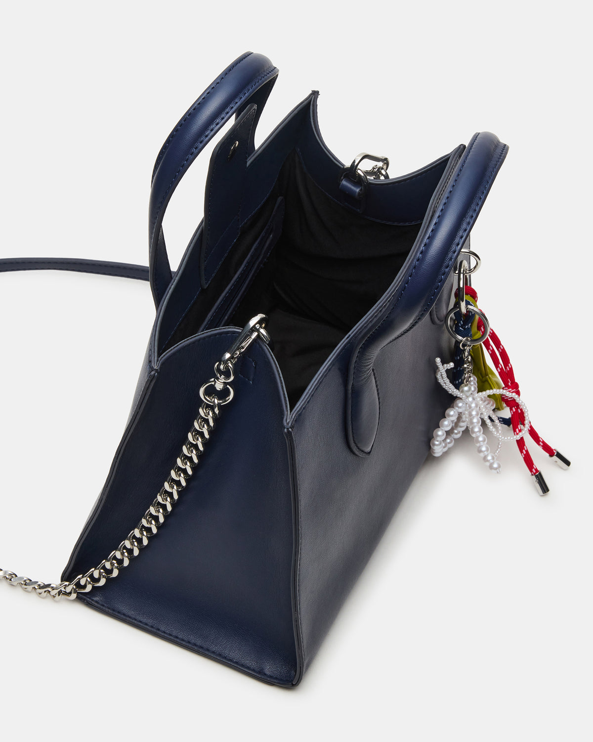 CALLEB Bag Navy Structured Tote Crossbody Handbag | Steve Madden Trending