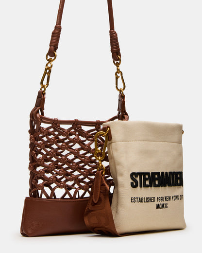 ARDA Cognac Multi Women's Crossbody Pouch Handbag | Steve Madden Great Value
