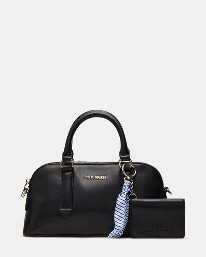 CALLY Bag Black Dome Satchel Top-Handle Crossbody Women's Handbag | Steve Madden Value