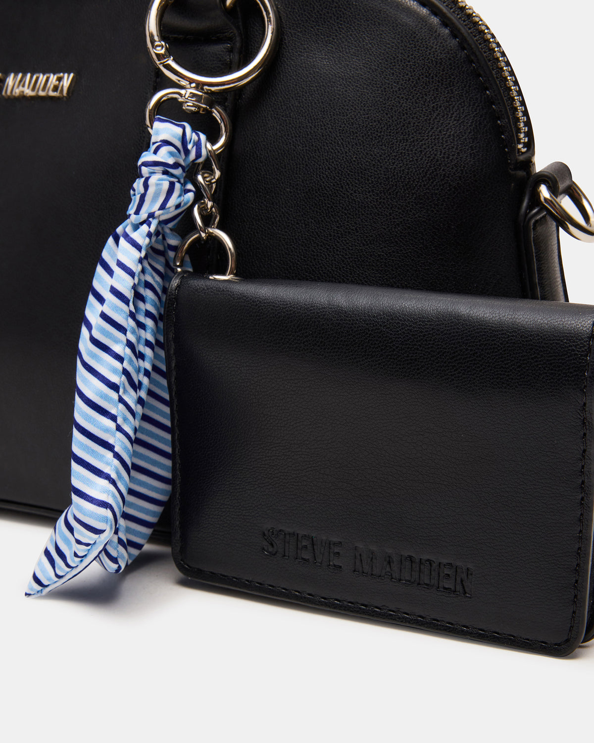 CALLY Bag Black Dome Satchel Top-Handle Crossbody Women's Handbag | Steve Madden Value